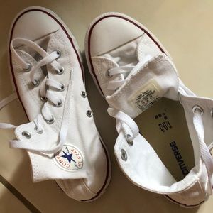 White Converse High Tops unisex kids